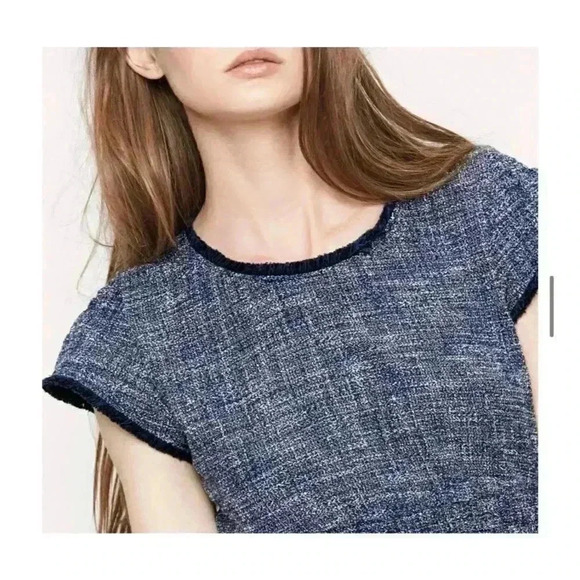 Maje Grey Rought Tweed Dress - Picture 2 of 5